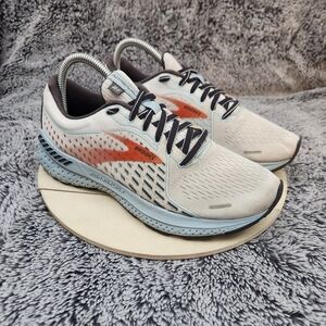 Brooks Adrenaline GTS 21 Running Shoes, White/Blue, Women's Size 8